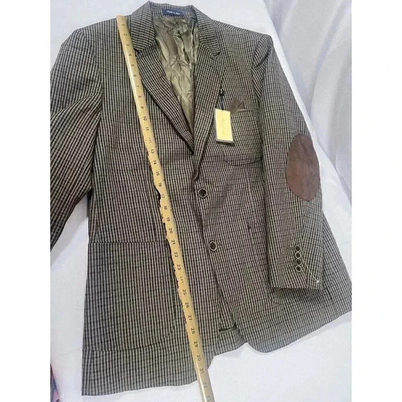 Alan Flusser Blazer Mens Sz Large Polyester Casual Two Button Sport Coat Jacket - Picture 4 of 8